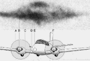 The Trindade Island UFO in Photo 1 shown above the author's reconstruction of a Twin Bonanza light aircraft