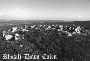 A round cairn on Rhosili Down, Gower, Glamorganshire