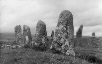 A view of the South-western section of the Scorhill stone circle, looking North (Photo: August 1987)